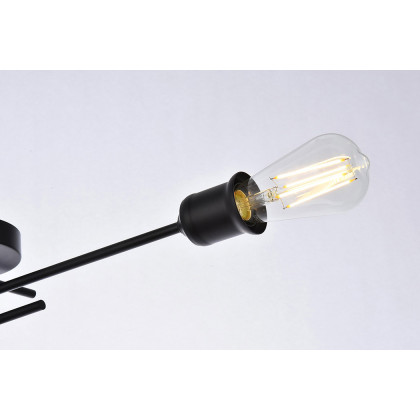 Elegant Xavier 4 Lights Flush Mount - Black (LD7050F26BK)
