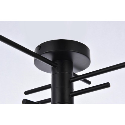 Elegant Xavier 4 Lights Flush Mount - Black (LD7050F26BK)