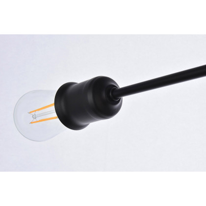 Elegant Xavier 4 Lights Flush Mount - Black (LD7050F26BK)