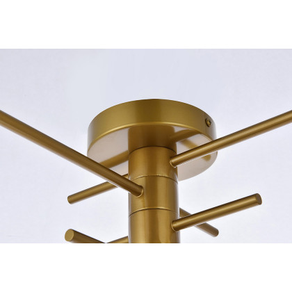 Elegant Xavier 4 Lights Flush Mount - Brass (LD7050F26BR)