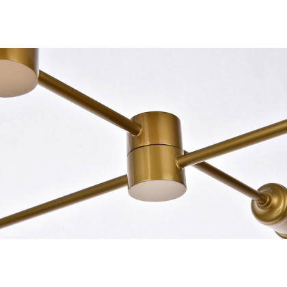 Elegant Xavier 6 Lights Pendant - Brass, L 35" (LD7052D35BR)