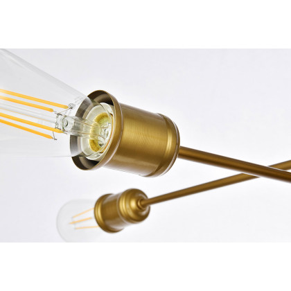 Elegant Xavier 6 Lights Pendant - Brass, L 35" (LD7052D35BR)
