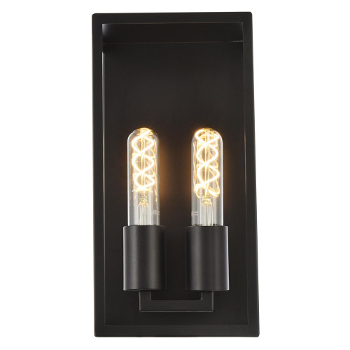 Elegant Voir 2 Lights Wall Sconce - Black (LD7055W6BK)