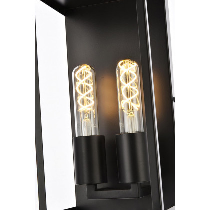 Elegant Voir 2 Lights Wall Sconce - Black (LD7055W6BK)