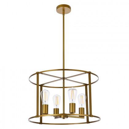Elegant Agnys 4 Lights Pendant - Brass, L 20" (LD7057D20BR)