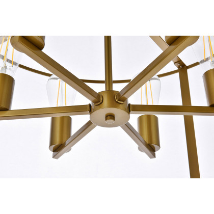 Elegant Agnys 4 Lights Pendant - Brass, L 26" (LD7058D26BR)