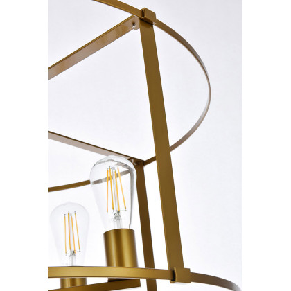 Elegant Agnys 4 Lights Pendant - Brass, L 26" (LD7058D26BR)