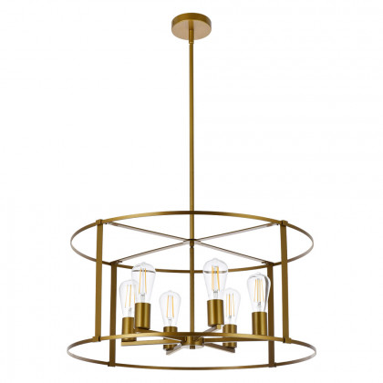 Elegant Agnys 4 Lights Pendant - Brass, L 26" (LD7058D26BR)