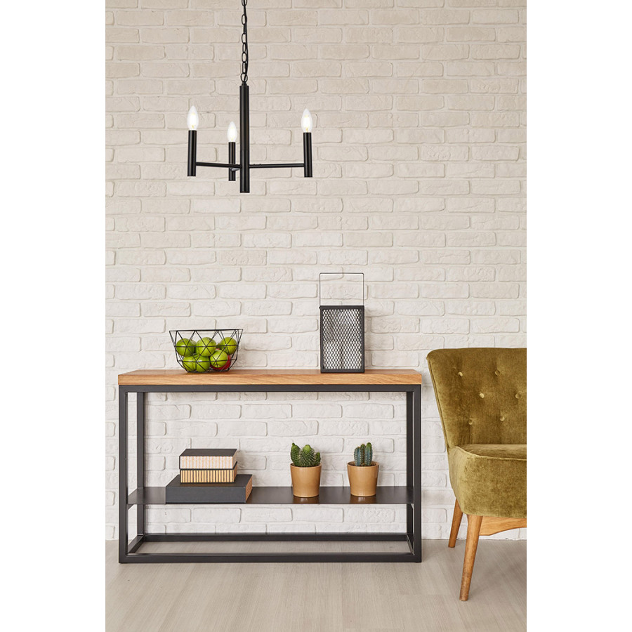Elegant Carmella 3 Lights Pendant - Black, L 17" (LD7059D17BK)