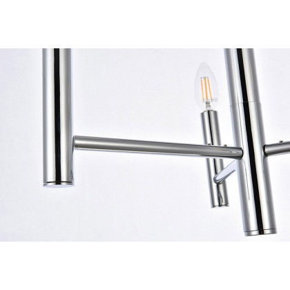 Elegant Carmella 3 Lights Pendant - Chrome, L 17" (LD7059D17C)