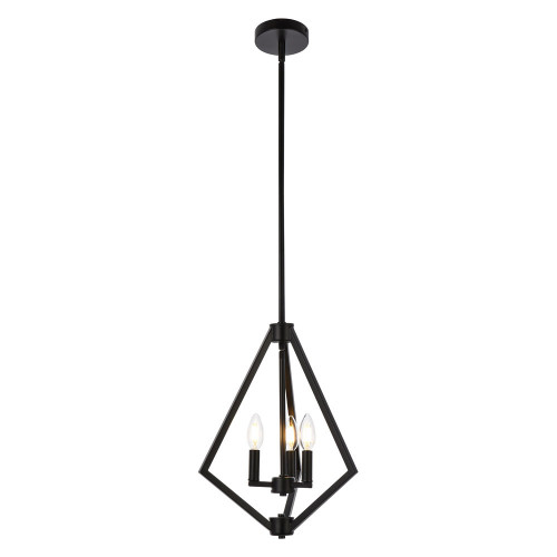 Elegant Irina 3 Lights Pendant - Black (LD7061D14BK)