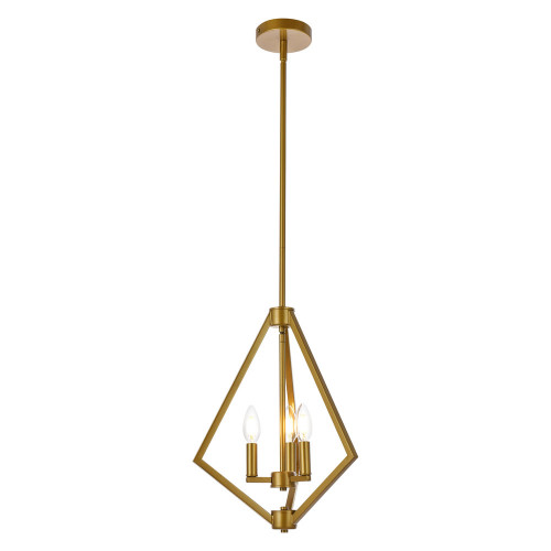 Elegant Irina 3 Lights Pendant - Brass (LD7061D14BR)