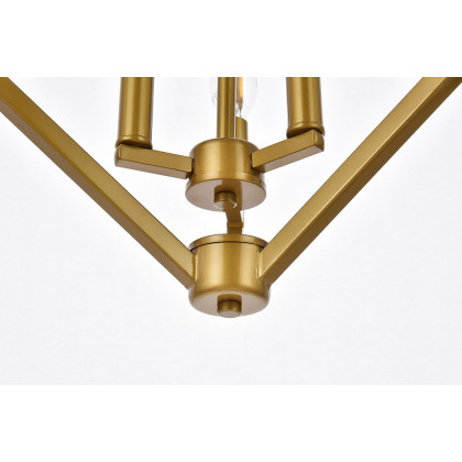Elegant Irina 3 Lights Pendant - Brass (LD7061D14BR)