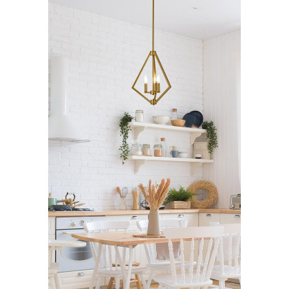 Elegant Irina 3 Lights Pendant - Brass (LD7061D14BR)