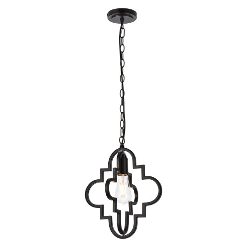 Elegant Sandara 1 Light Pendant - Black, L 12" (LD7062D12BK)
