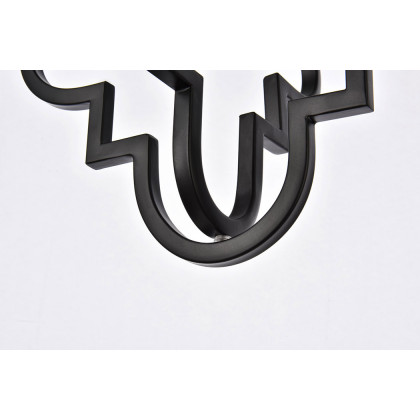 Elegant Sandara 1 Light Pendant - Black, L 12" (LD7062D12BK)
