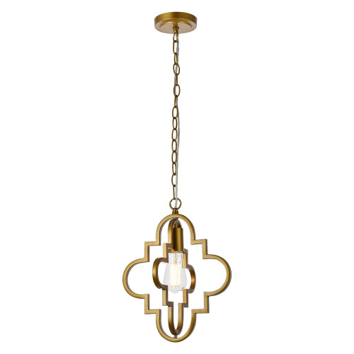 Elegant Sandara 1 Light Pendant - Brass, L 12" (LD7062D12BR)