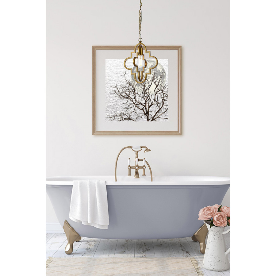 Elegant Sandara 1 Light Pendant - Brass, L 12" (LD7062D12BR)