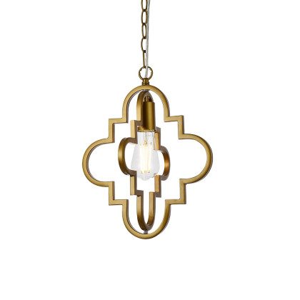 Elegant Sandara 1 Light Pendant - Brass, L 12" (LD7062D12BR)
