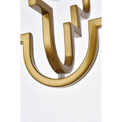 Elegant Sandara 1 Light Pendant - Brass, L 12" (LD7062D12BR)