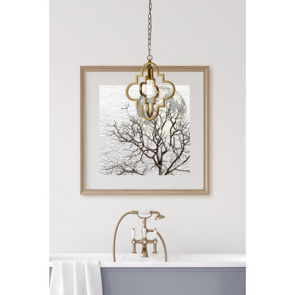 Elegant Sandara 1 Light Pendant - Brass, L 12" (LD7062D12BR)