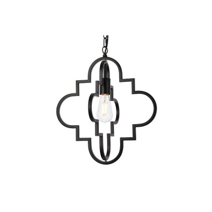 Elegant Sandara 1 Light Pendant - Black, L 16" (LD7063D16BK)
