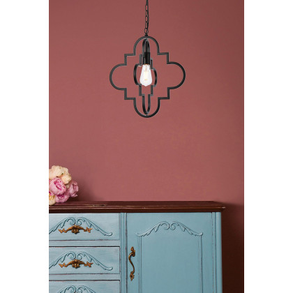 Elegant Sandara 1 Light Pendant - Black, L 16" (LD7063D16BK)