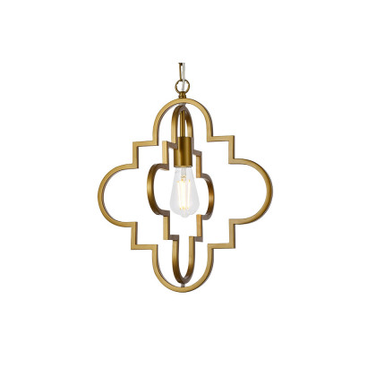 Elegant Sandara 1 Light Pendant - Brass, L 16" (LD7063D16BR)