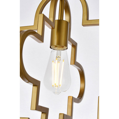 Elegant Sandara 1 Light Pendant - Brass, L 16" (LD7063D16BR)