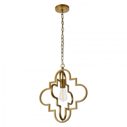 Elegant Sandara 1 Light Pendant - Brass, L 16" (LD7063D16BR)