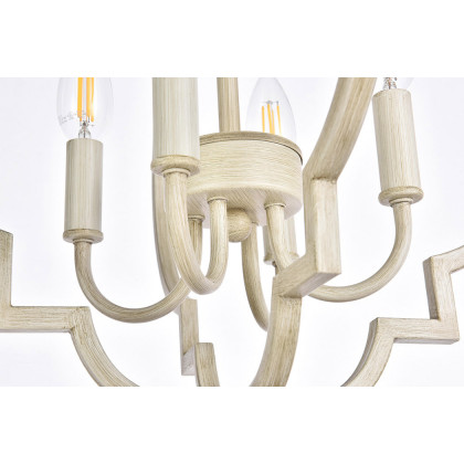 Elegant Sandara 4 Lights Pendant - Weathered Dove, L 16" (LD7064D16WD)