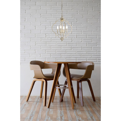 Elegant Sandara 4 Lights Pendant - Weathered Dove, L 16" (LD7064D16WD)