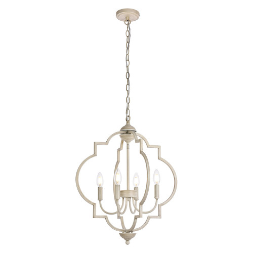 Elegant Sandara 4 Lights Pendant - Weathered Dove, L 20" (LD7065D20WD)