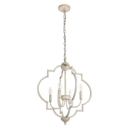 Elegant Sandara 4 Lights Pendant - Weathered Dove, L 20" (LD7065D20WD)