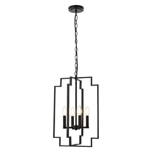 Elegant Rosenfeld 4 Lights Pendant - Black (LD7066D14BK)