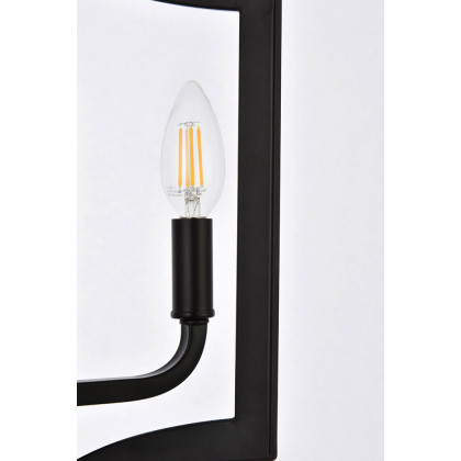 Elegant Kiera 3 Lights Flush Mount - Black, L 12" (LD7067F12BK)