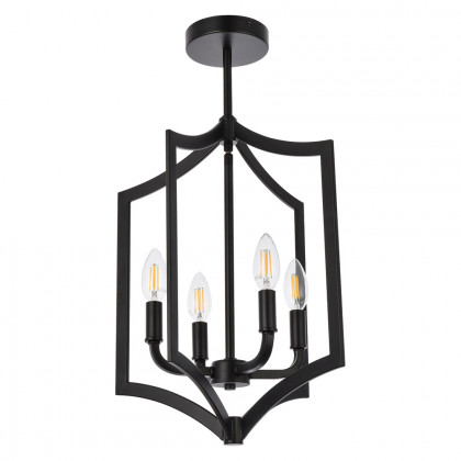 Elegant Kiera 3 Lights Flush Mount - Black, L 14" (LD7068F14BK)