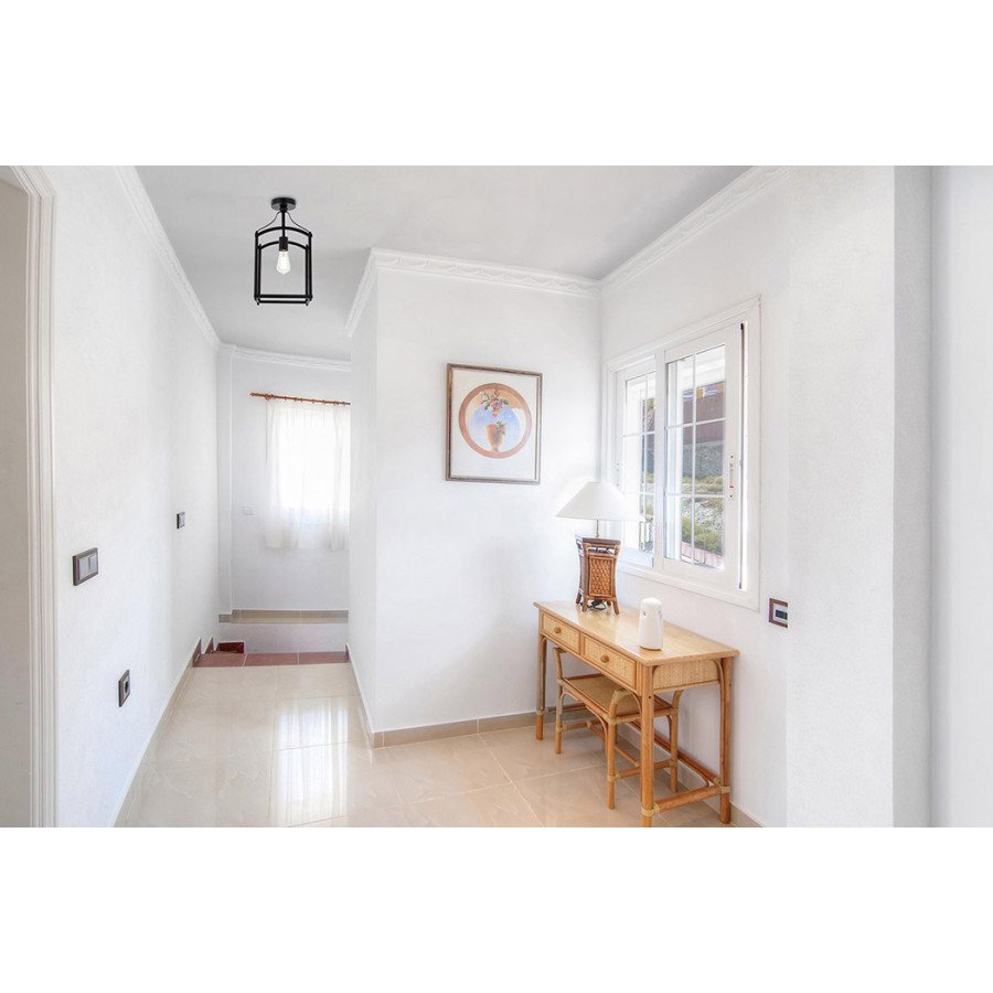 Elegant Janet 1 Light Flush Mount - Black (LD7069F10BK)
