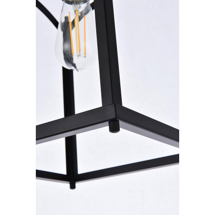 Elegant Janet 1 Light Flush Mount - Black (LD7069F10BK)