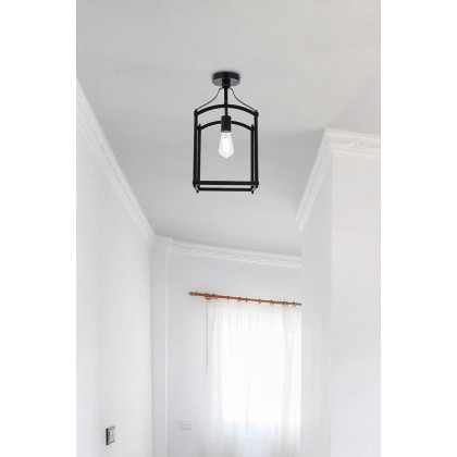 Elegant Janet 1 Light Flush Mount - Black (LD7069F10BK)