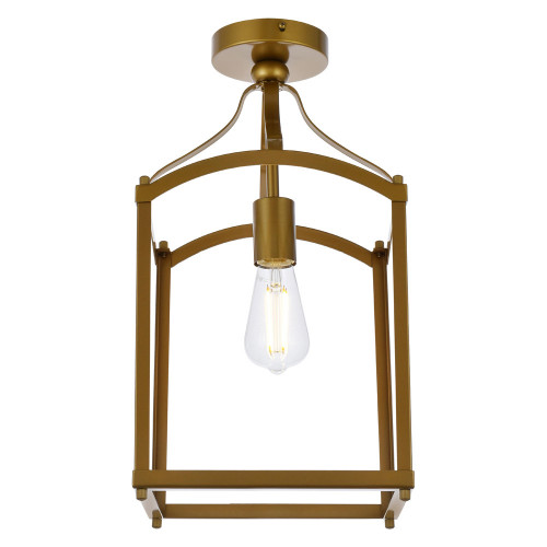 Elegant Janet 1 Light Flush Mount - Brass (LD7069F10BR)