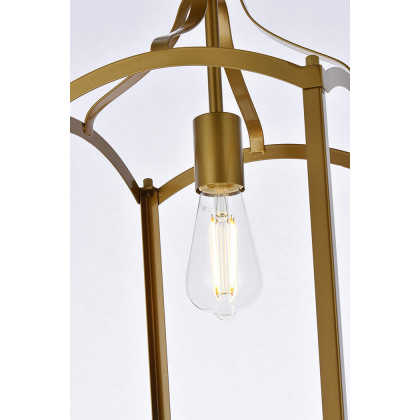 Elegant Janet 1 Light Flush Mount - Brass (LD7069F10BR)