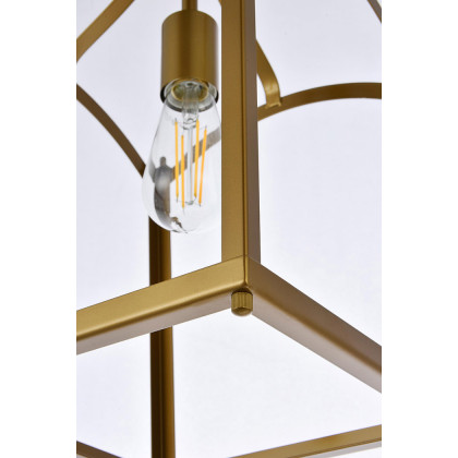 Elegant Janet 1 Light Flush Mount - Brass (LD7069F10BR)