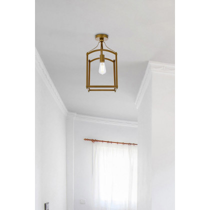 Elegant Janet 1 Light Flush Mount - Brass (LD7069F10BR)