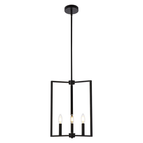 Elegant Vino 3 Lights Pendant - Black (LD7071D14BK)