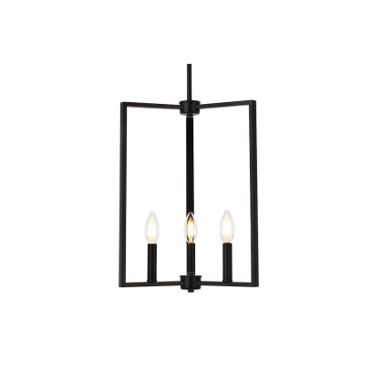 Elegant Vino 3 Lights Pendant - Black (LD7071D14BK)