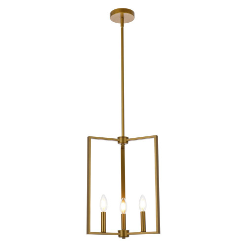 Elegant Vino 3 Lights Pendant - Brass (LD7071D14BR)