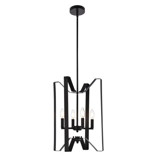 Elegant Hoffman 4 Lights Pendant - Black (LD7072D14BK)