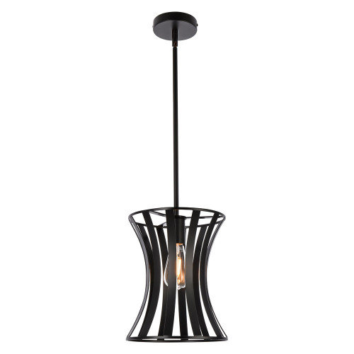 Elegant Lily 1 Light Pendant - Black (LD7076D10BK)