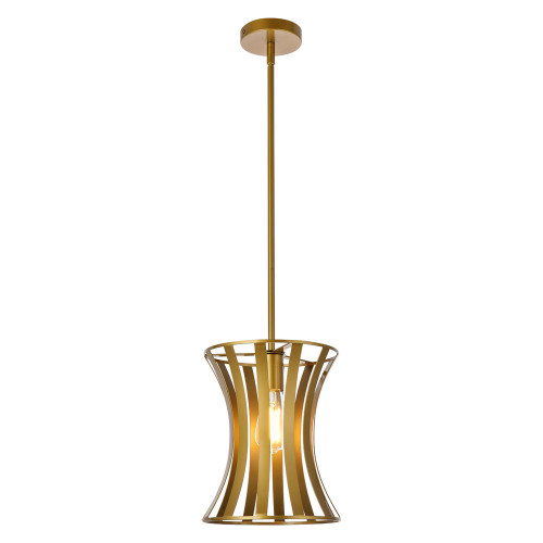 Elegant Lily 1 Light Pendant - Brass (LD7076D10BR)